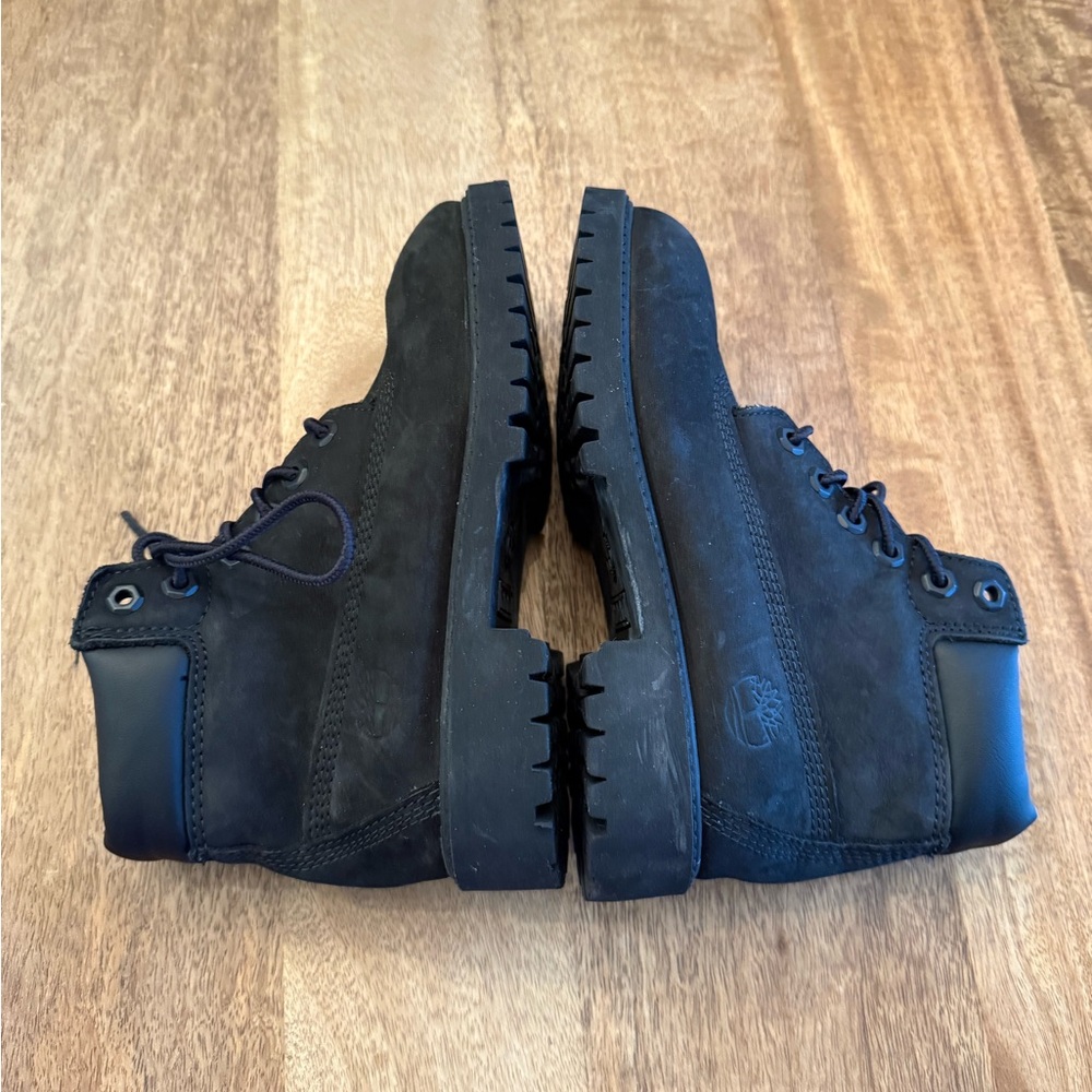 Timberland 6” Premium 12707 Waterproof Black Boots Youth Tims Boys Size 13.5 - Picture 8 of 11